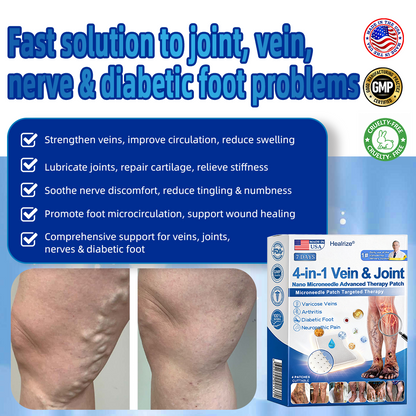 Healrize® 🍃4-in-1 Vein & Joint Nano Microneedle Advanced Therapy Patch🔥Instant Relief, Long-Term Results