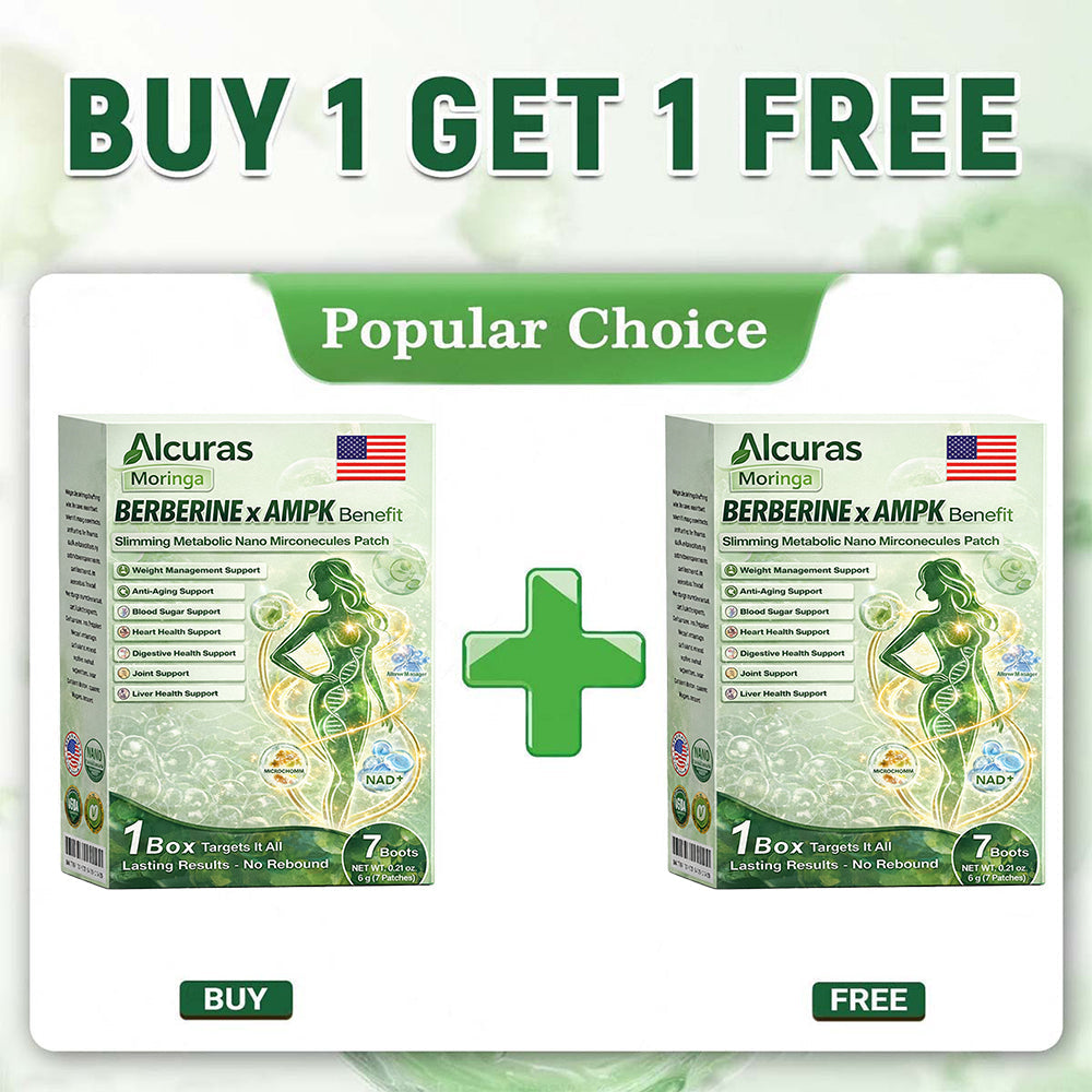 🇺🇸Alcuras™ Moringa × Berberine × AMPK 8-Benefit Slimming & Metabolic Nano Microneedle Patch✨