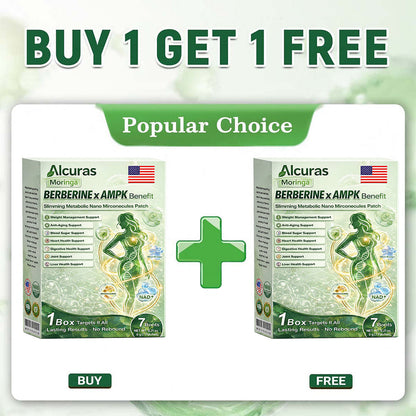 🇺🇸Alcuras™ Moringa × Berberine × AMPK 8-Benefit Slimming & Metabolic Nano Microneedle Patch✨