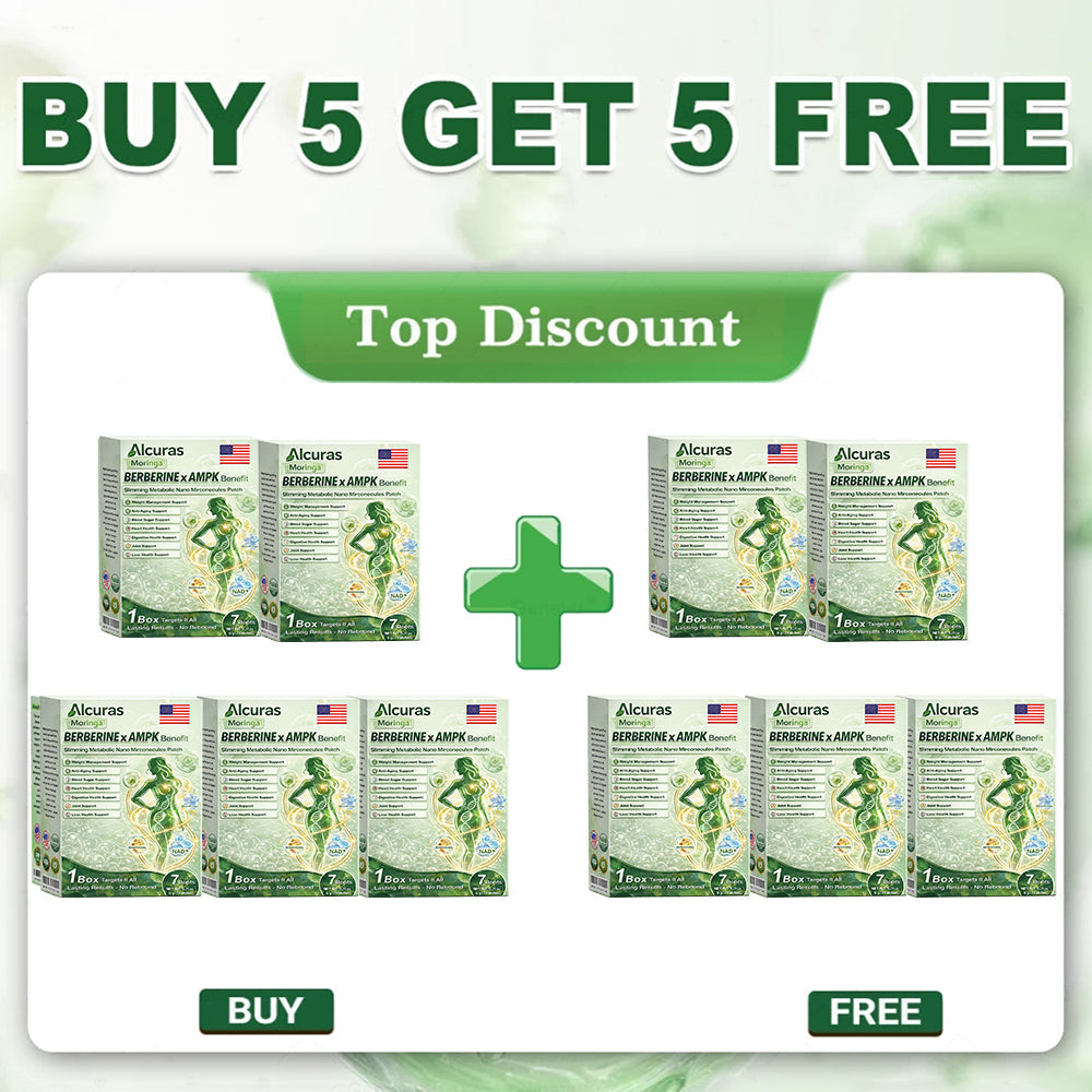 🇺🇸Alcuras™ Moringa × Berberine × AMPK 8-Benefit Slimming & Metabolic Nano Microneedle Patch✨