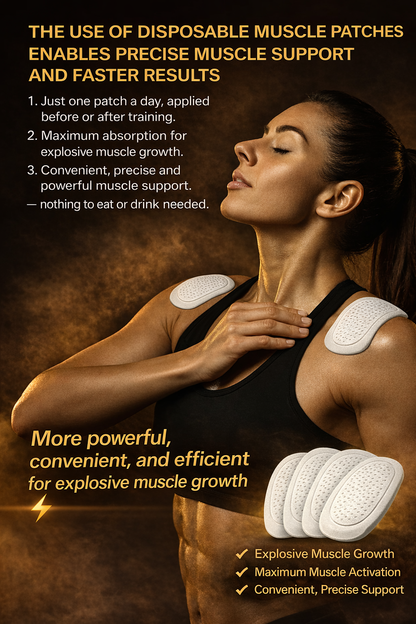 Official Store | GarmFailyc® 💪 GML-3 Disposable Muscle Patches (Just once a day, visible gains in 7 days) ✅ For skinny body, low muscle mass, poor strength, slow recovery, hormonal imbalances, and more.